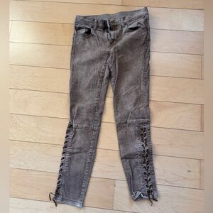 Polo Ralph Lauren Brown Lace-Up Skinny Jeans